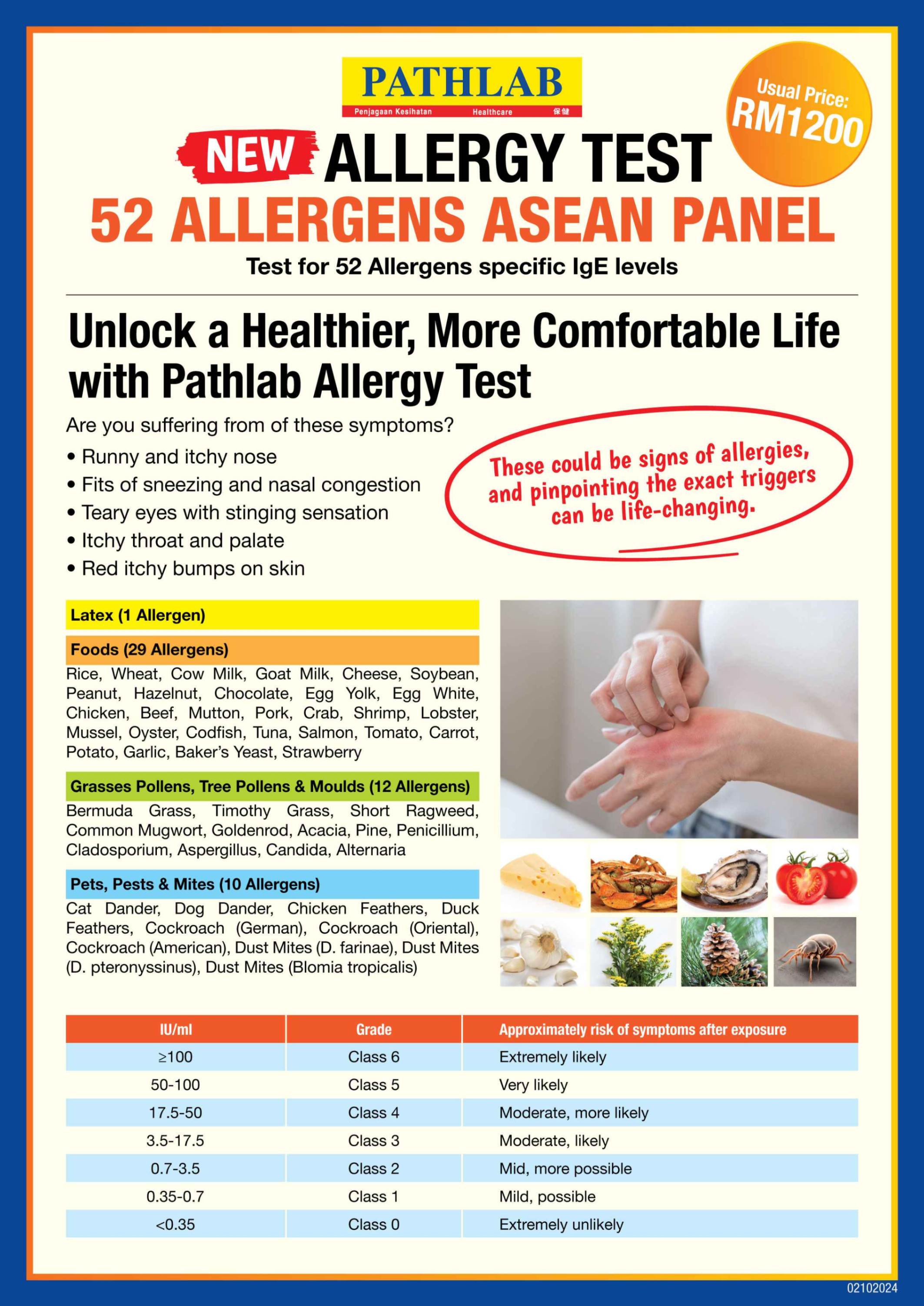52 Allergen Asean Panel Allergy Test 52 Allergen Asean Panel Allergy Test